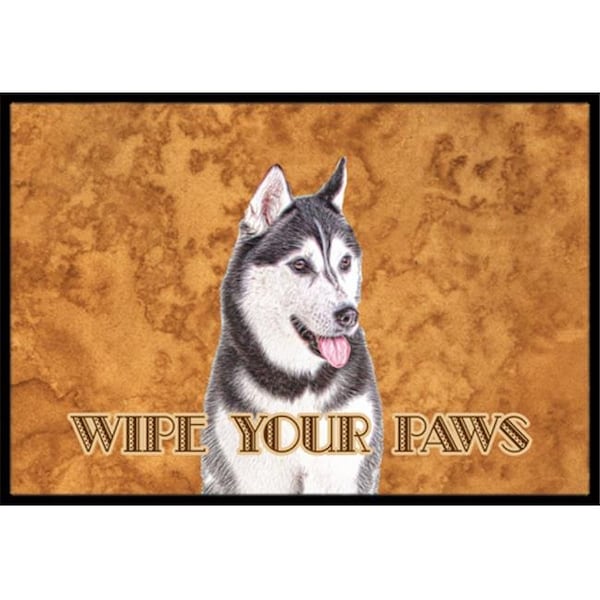 Carolines Treasures Carolines Treasures KJ1217JMAT Alaskan Malamute Wipe your Paws Indoor or Outdoor Mat KJ1217JMAT - main